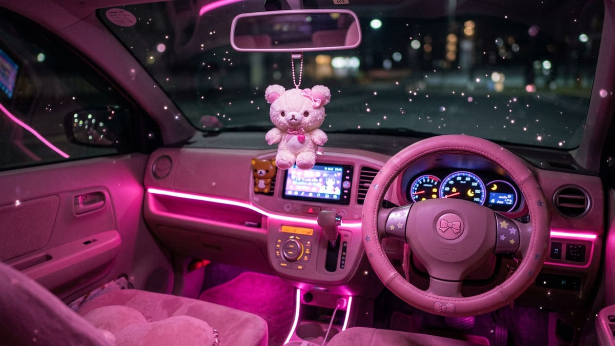 Anime startup sounds mood — car interior