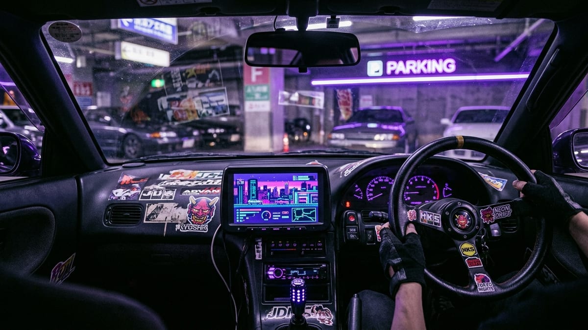 JDM startup sounds mood — car interior