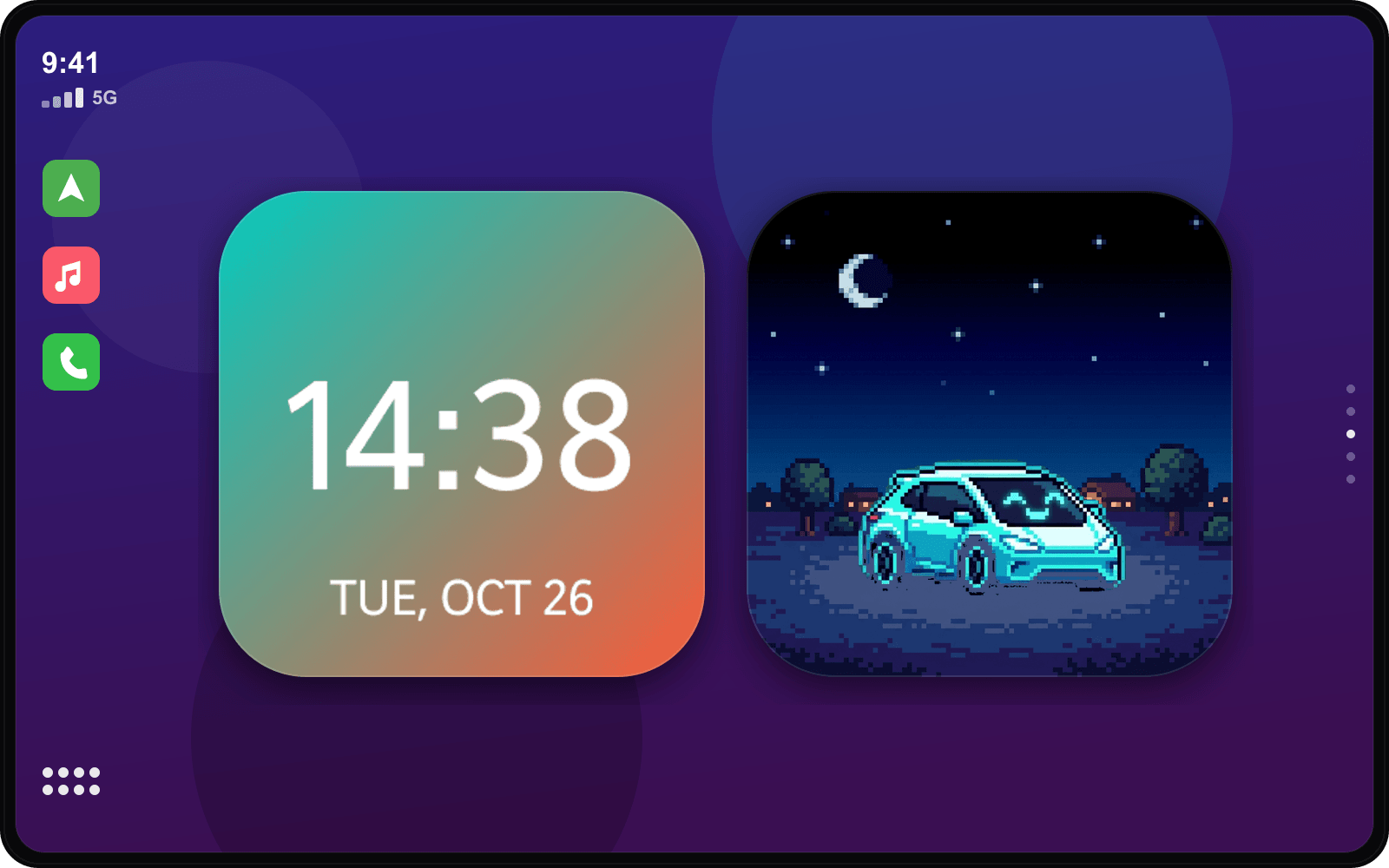 Neon Drive CarPlay theme