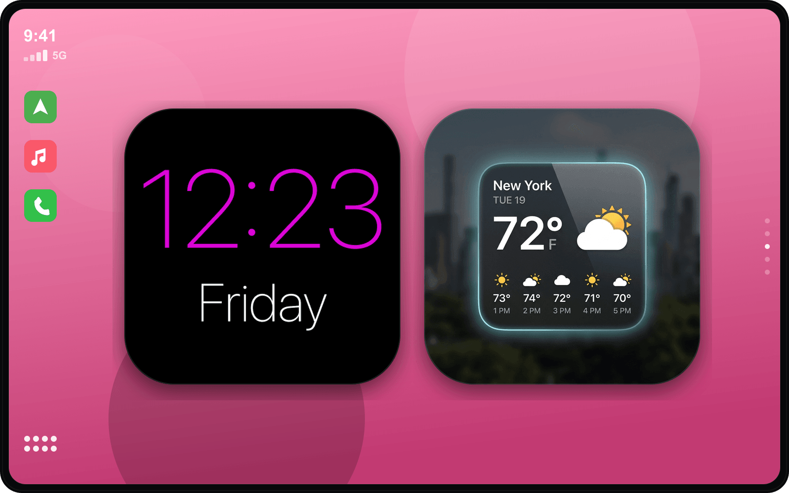 Pink Aesthetic CarPlay theme