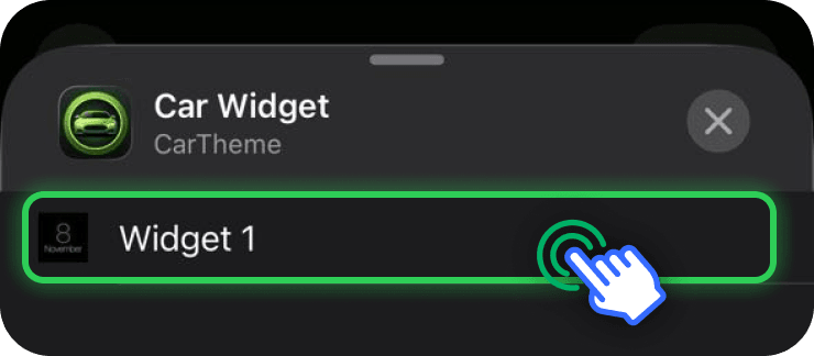 Select which CarTheme widget to display