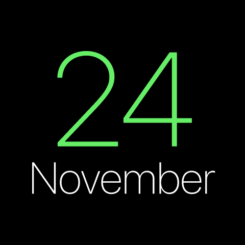 Green date — a widget that fits the Neon Drive CarPlay theme