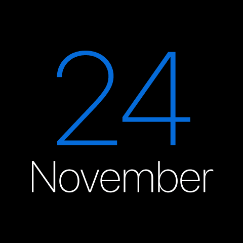 Blue date — a widget that fits the Neon Drive CarPlay theme