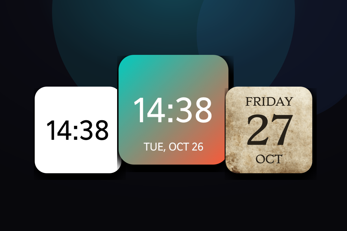 Clock widgets on a CarPlay dashboard