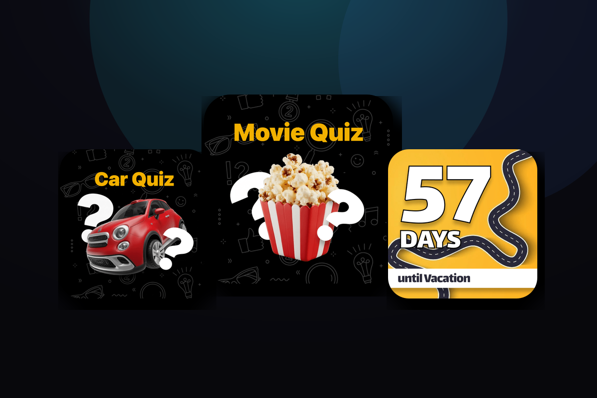 Games widgets for CarPlay