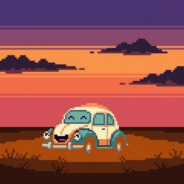 Sunset cruise — a widget that fits the Pixel Garage CarPlay theme