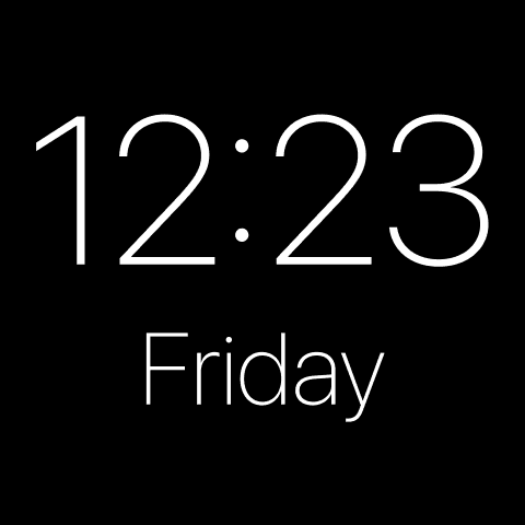 Mono clock — a widget that fits the Luxury Noir CarPlay theme