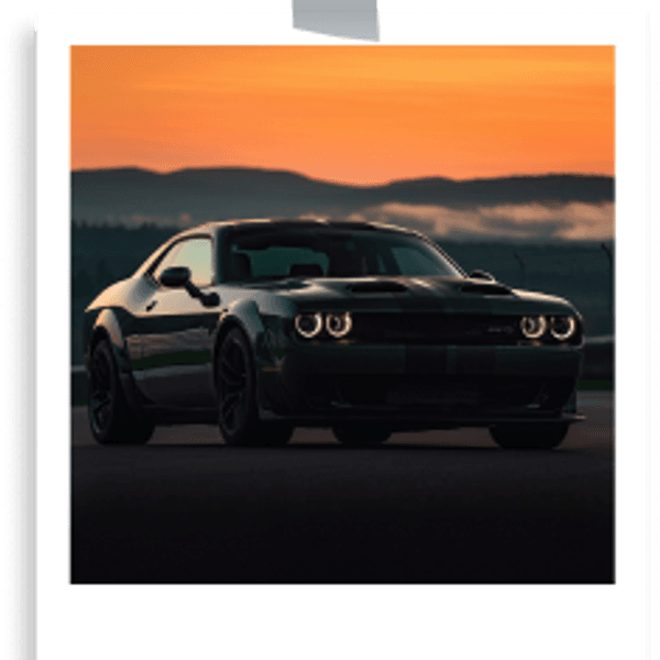 Polaroid — a widget that fits the Retro Vintage CarPlay theme