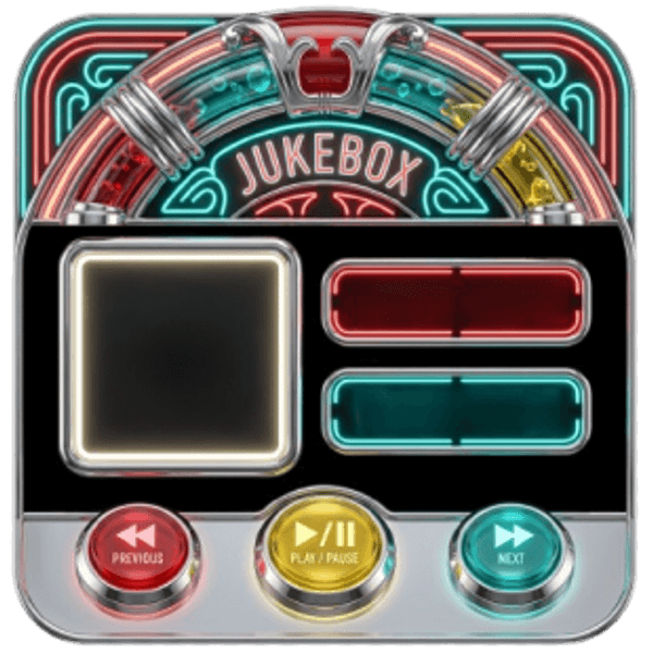 Jukebox — a widget that fits the Retro Vintage CarPlay theme