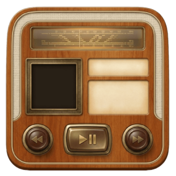 Vintage radio — a widget that fits the Retro Vintage CarPlay theme