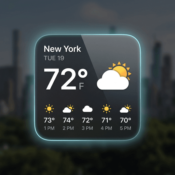 Weather — a widget that fits the Pink Aesthetic CarPlay theme