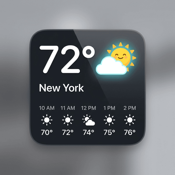 Weather — a widget that fits the Minimalist CarPlay theme